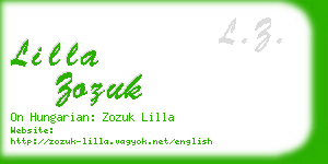 lilla zozuk business card